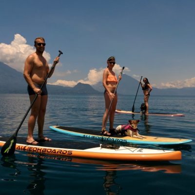 group of travelers on paddle tour